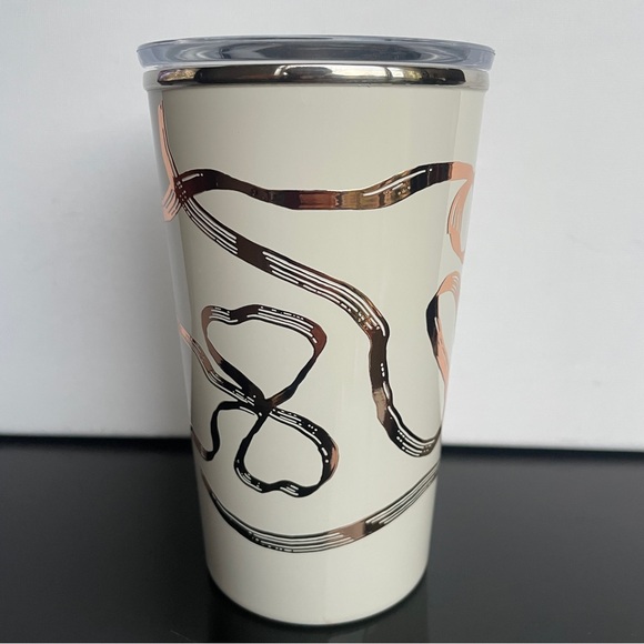 Starbucks Cream Tumbler with Gold Accents - Picture 3 of 7